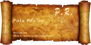 Pala Róza névjegykártya